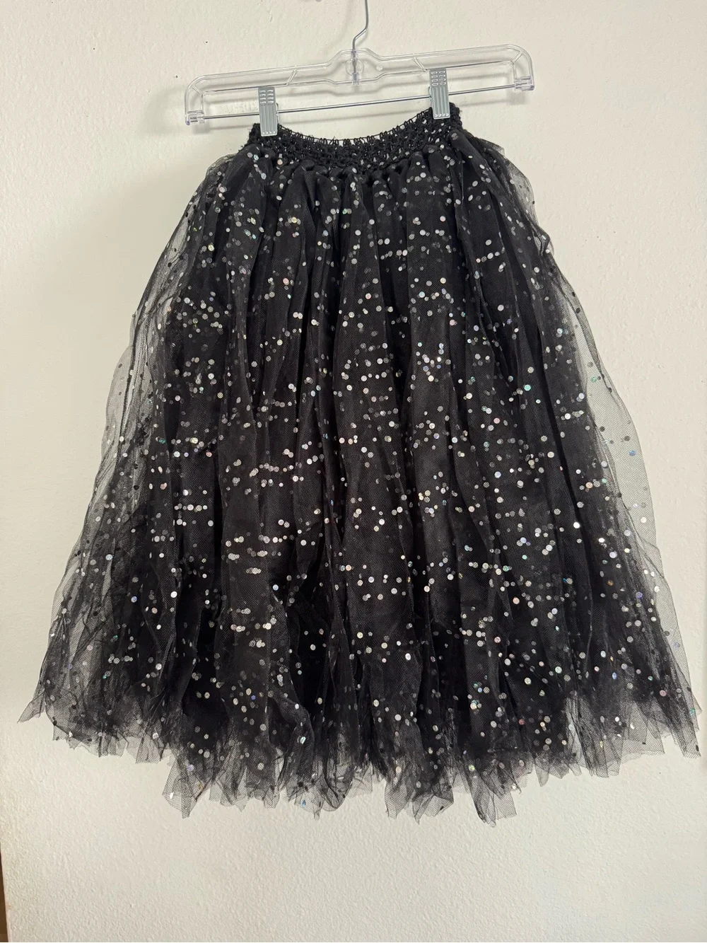 Red & Black Sequin Ringmaster Costume Dress with Tulle Skirt — Girls ~5-7